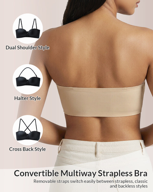 Curvvvy™ Trägerloser Push-up-BH mit Frontverschluss