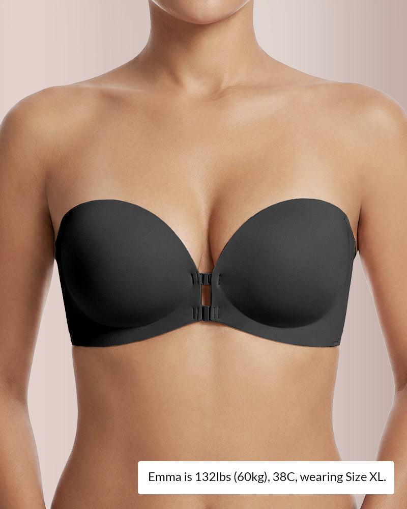 Curvvvy™ Trägerloser Push-up-BH mit Frontverschluss