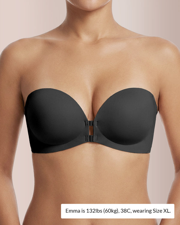 Curvvvy™ Trägerloser Push-up-BH mit Frontverschluss