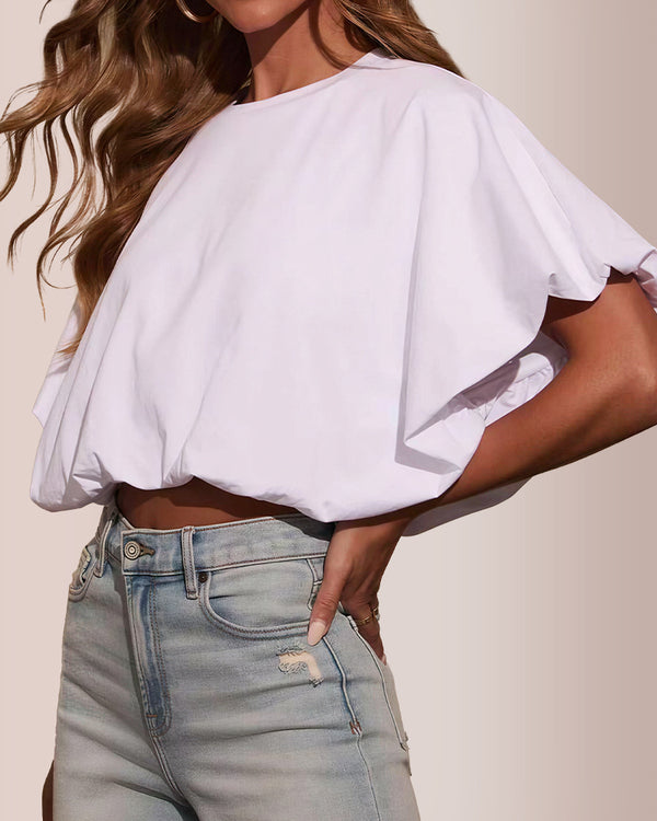 Curvvvy® Essential Boxy Cropped Crewneck T-Shirt