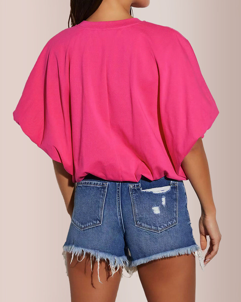 Curvvvy® Essential Boxy Cropped Crewneck T-Shirt