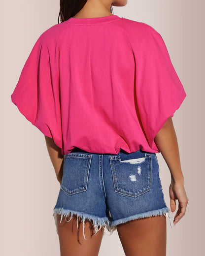 Curvvvy® Essential Boxy Cropped Crewneck T-Shirt