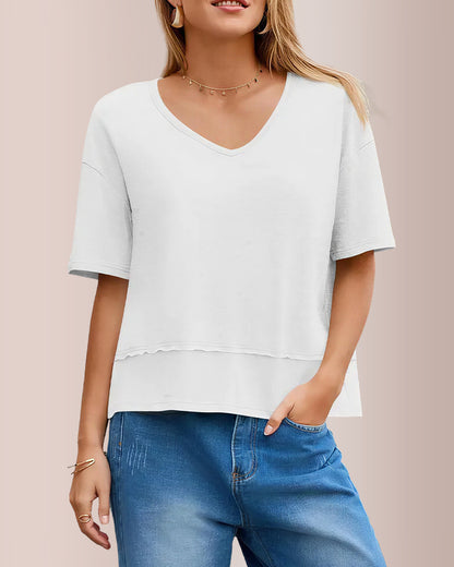 Curvvvy® The Effortless Oversized V-Neck Tee
