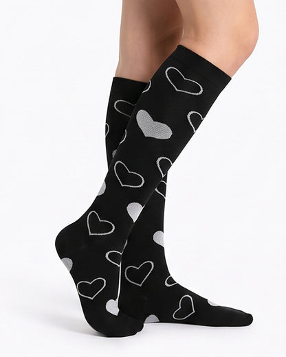 Curvvvy™ Patterned Knee-High Compression Socks