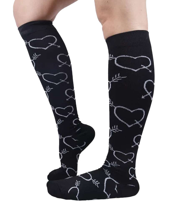 Curvvvy™ Patterned Knee-High Compression Socks