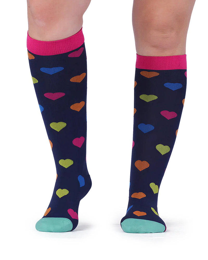 Curvvvy™ Patterned Knee-High Compression Socks