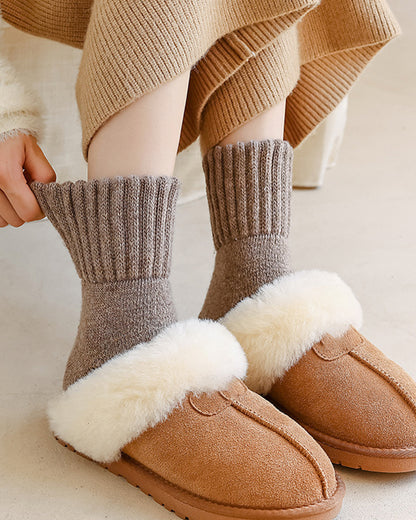 Curvvvy™ Thermal Thick Terry Lined Blend Crew Socks