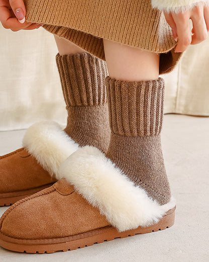 Curvvvy™ Thermal Thick Terry Lined Blend Crew Socks