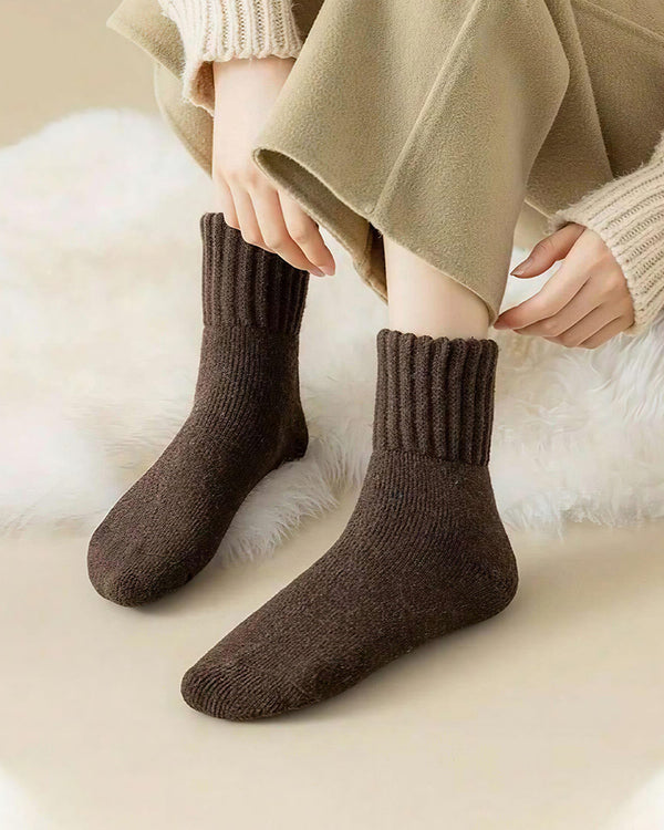 Curvvvy™ Thermal Thick Terry Lined Blend Crew Socks