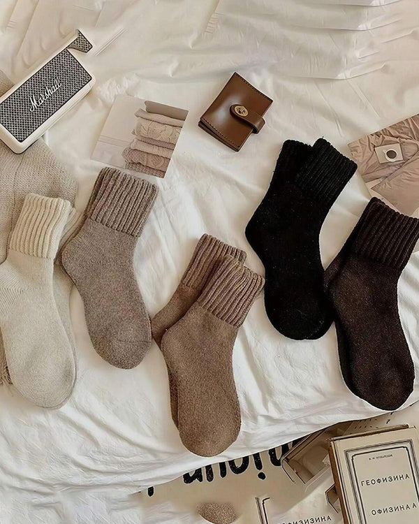 Curvvvy™ Thermal Thick Terry Lined Blend Crew Socks
