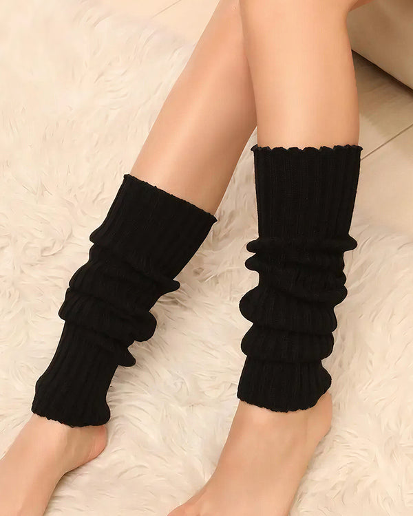 Curvvvy™ Chunky Knit Slouchy Leg Warmer Socks