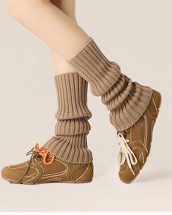 Curvvvy™ Chunky Knit Slouchy Leg Warmer Socks