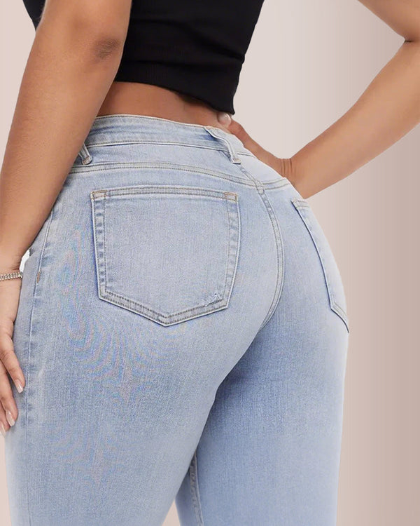 Curvvvy®  Mid-low Rise Baggy Jeans Curvvvy-US