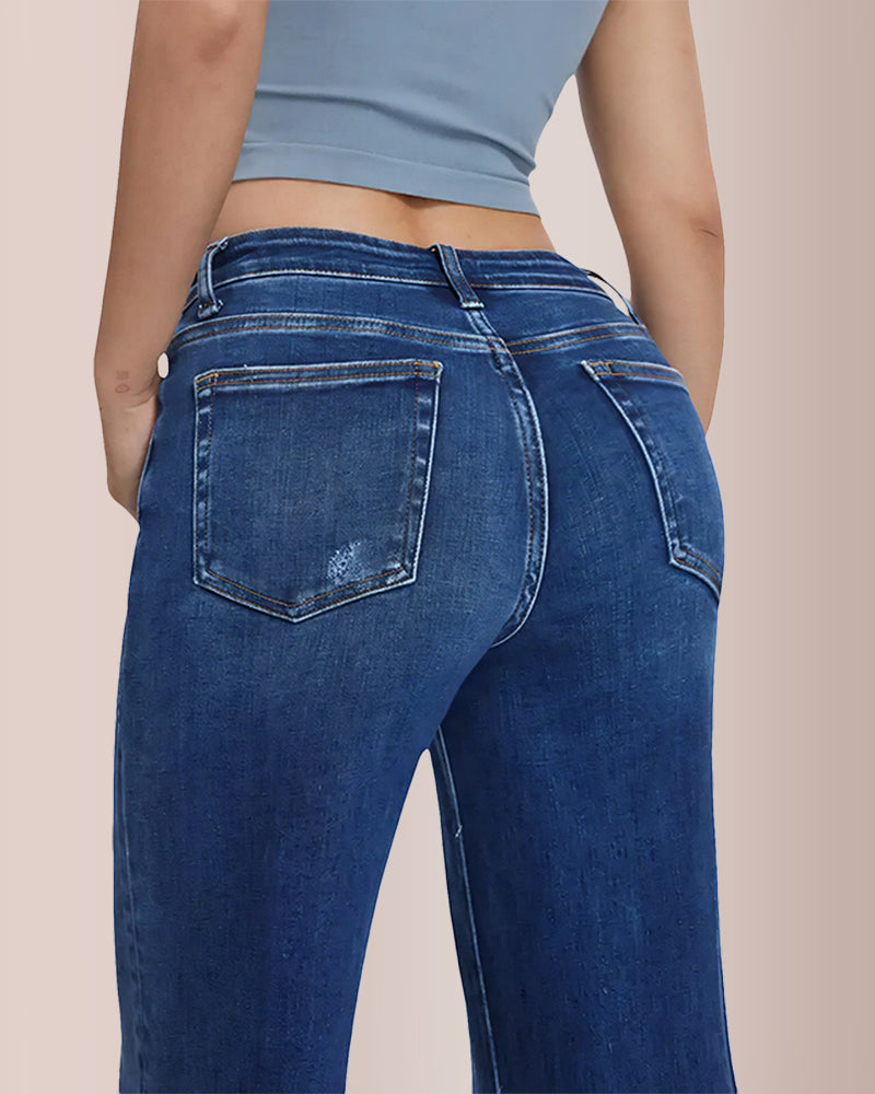 Curvvvy®  Mid-low Rise Baggy Jeans Curvvvy-US