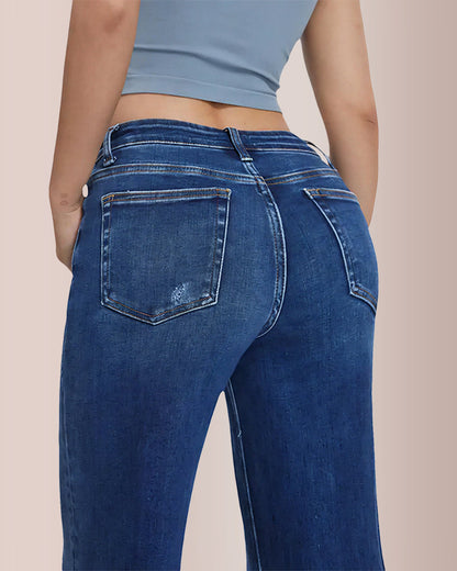 Curvvvy®  Mid-low Rise Baggy Jeans Curvvvy-US