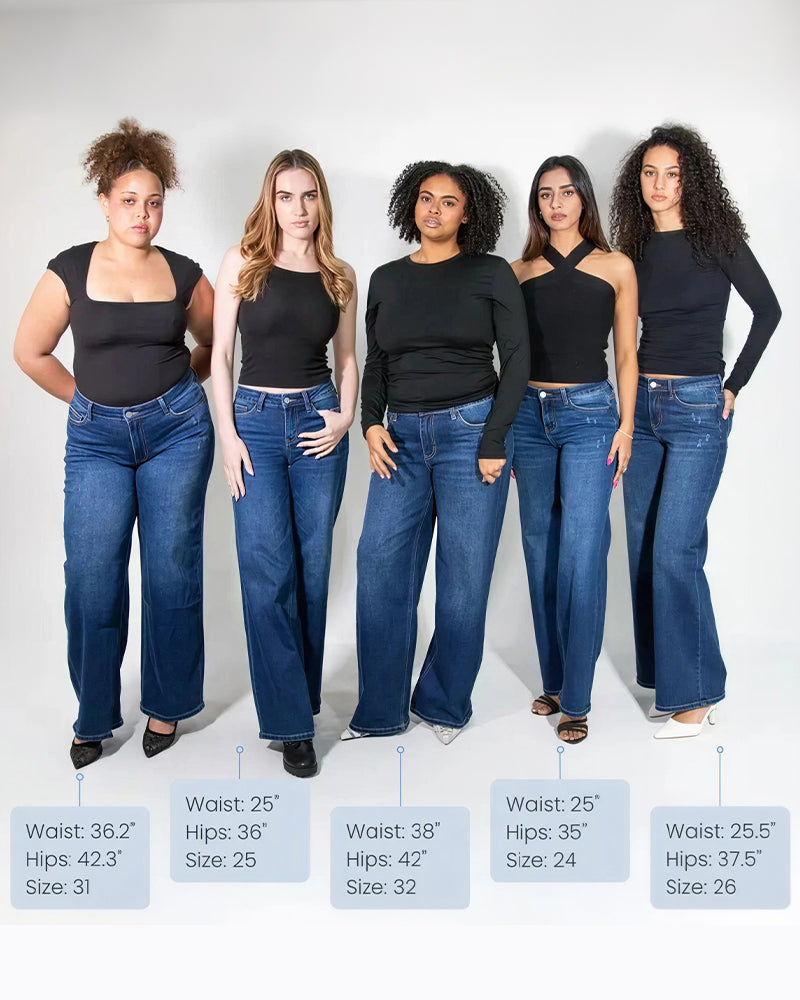 Curvvvy®  Mid-low Rise Baggy Jeans