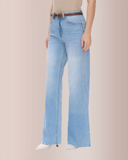 Curvvvy® Stretchy High Waist Wide Leg Jeans Curvvvy-US