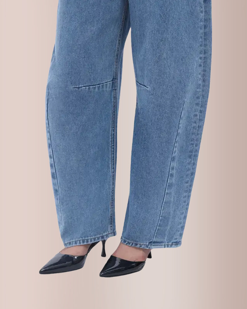 Curvvvy® High Waist Baggy Barrel Leg Jeans Curvvvy-US