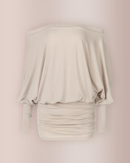 Curvvvy® Women’s Off-Shoulder Dolman Sleeve Mini Dress