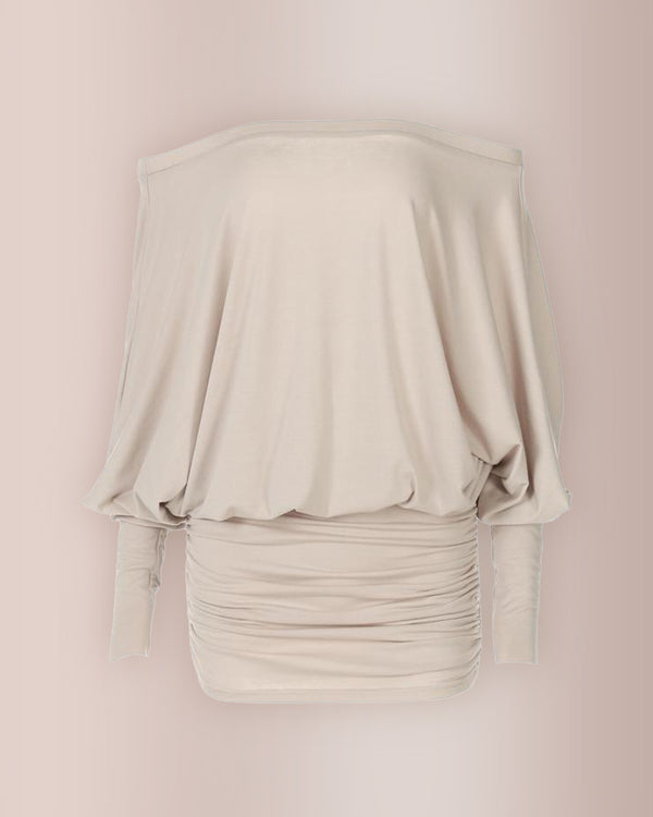 Curvvvy® Women’s Off-Shoulder Dolman Sleeve Mini Dress