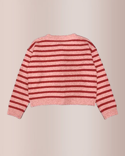 Curvvvy® Vintage Striped Knit Cardigan