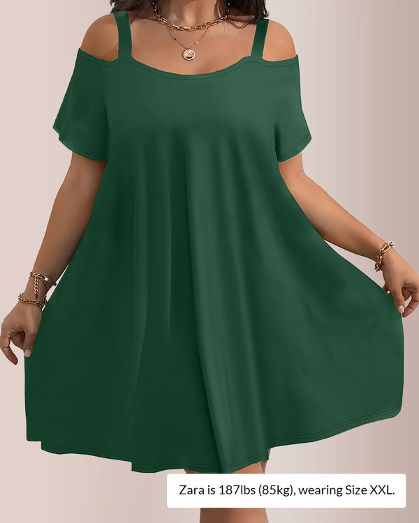 Curvvvy® Plus Size Summer Elegant And Comfortable Solid-Color Dress