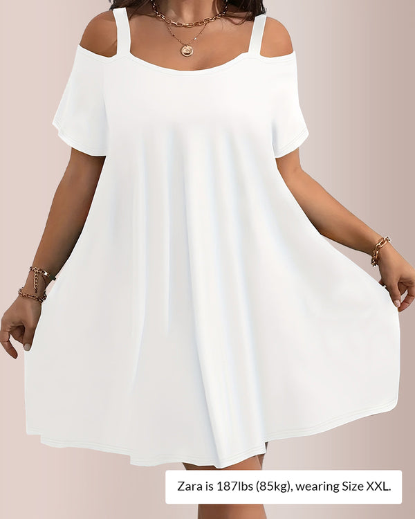 Curvvvy® Plus Size Summer Elegant And Comfortable Solid-Color Dress