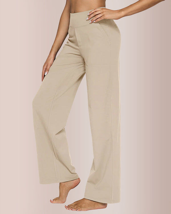 Curvvvy® High-Waisted Knitted Straight Wide-Leg Pants