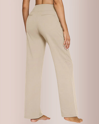 Curvvvy® High-Waisted Knitted Straight Wide-Leg Pants