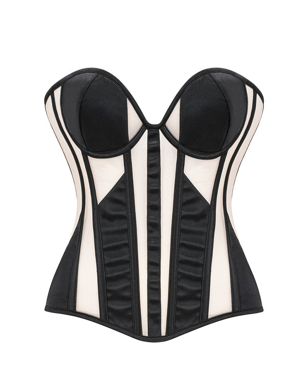 Curvvvy® Sheer Mesh Boned Corset Bustier Top