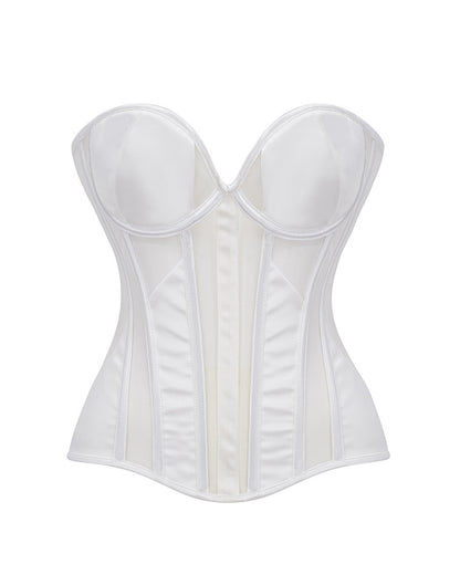 Curvvvy® Sheer Mesh Boned Corset Bustier Top