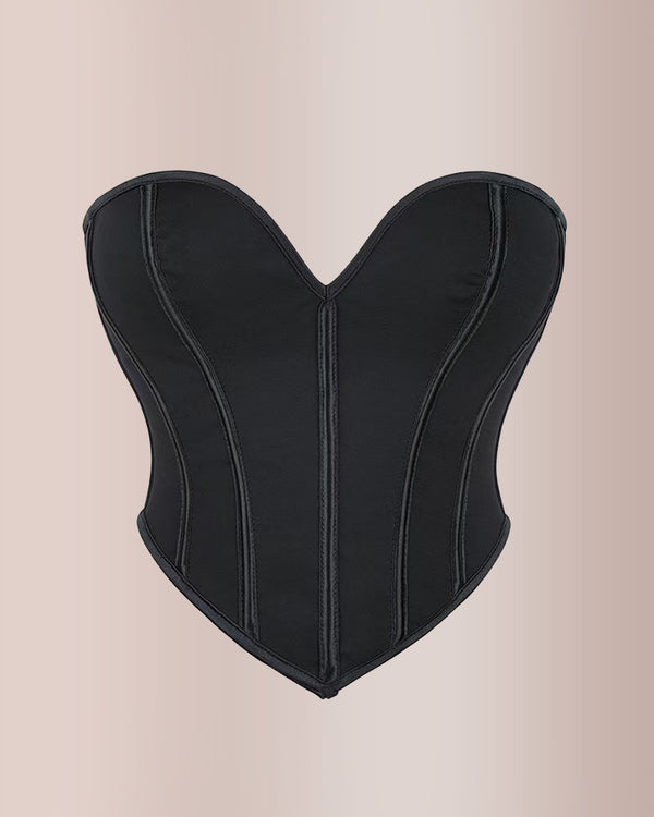 Curvvvy® Sweetheart Neckline Mesh Corset Top