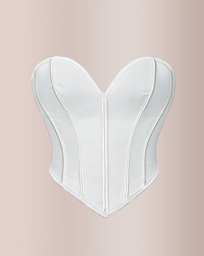 Curvvvy® Sweetheart Neckline Mesh Corset Top