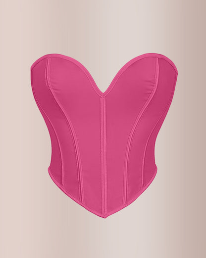 Curvvvy® Sweetheart Neckline Mesh Corset Top