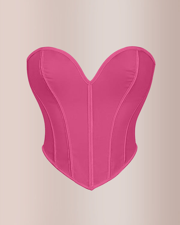 Curvvvy® Sweetheart Neckline Mesh Corset Top
