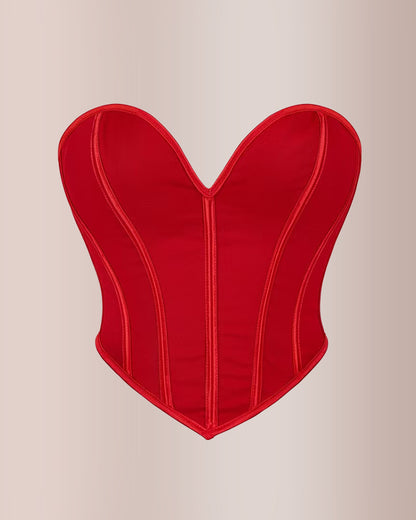 Curvvvy® Sweetheart Neckline Mesh Corset Top