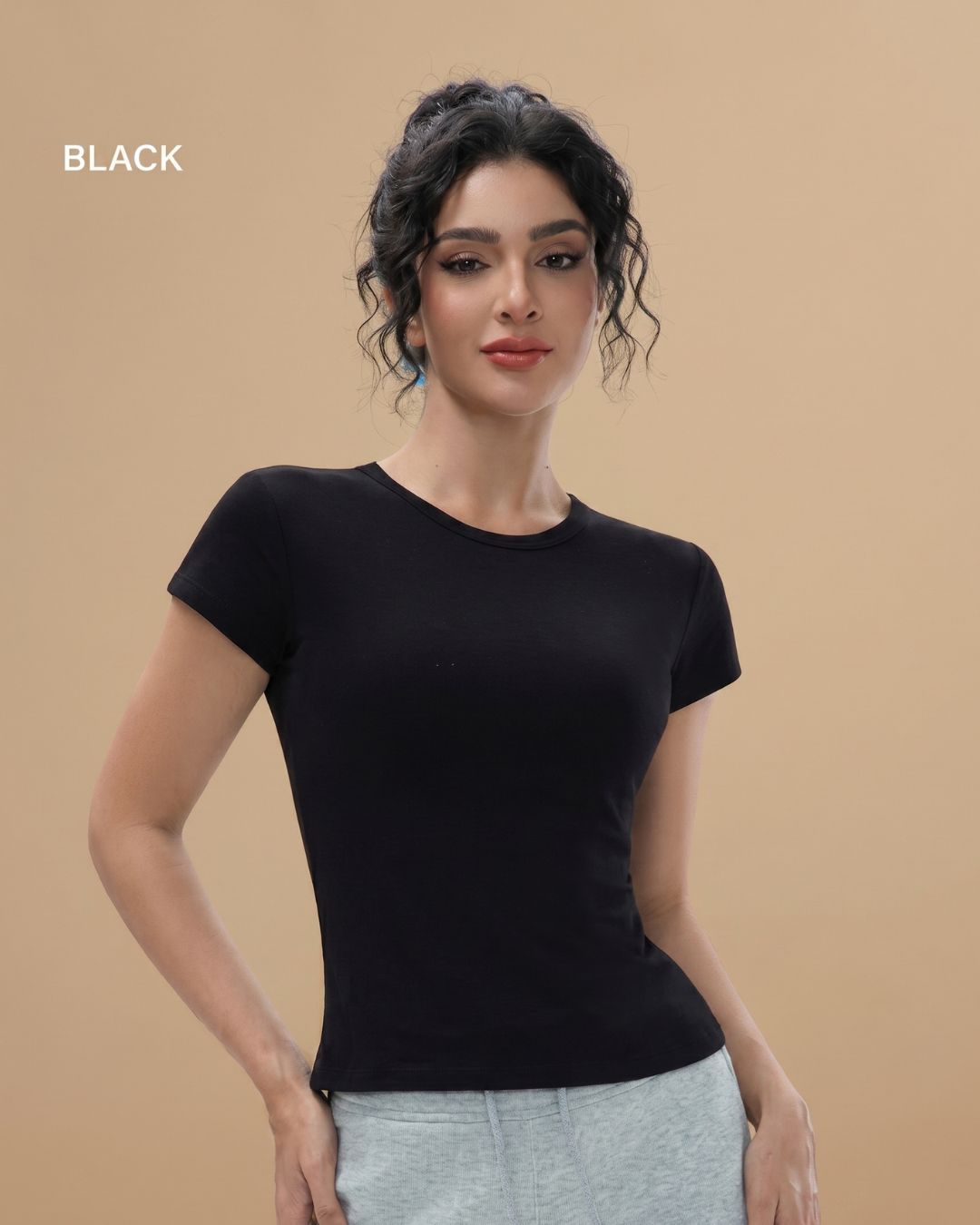 Curvvvy® Crew Neck Cotton Curvey T-shirt