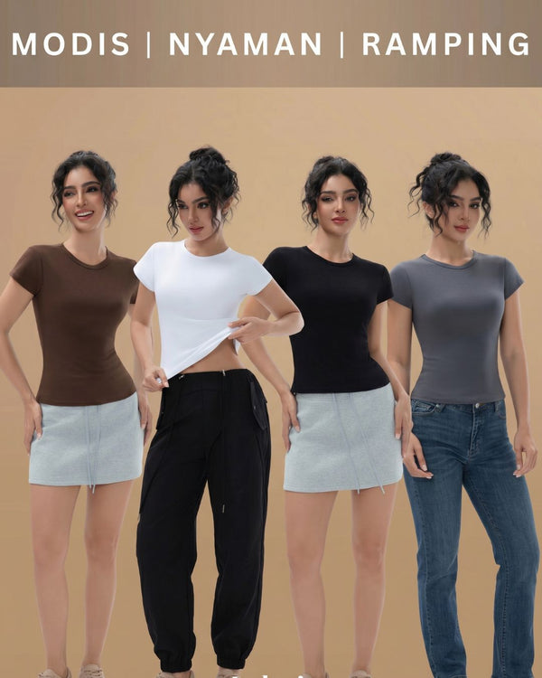 Curvvvy® Crew Neck Cotton Curvey T-shirt