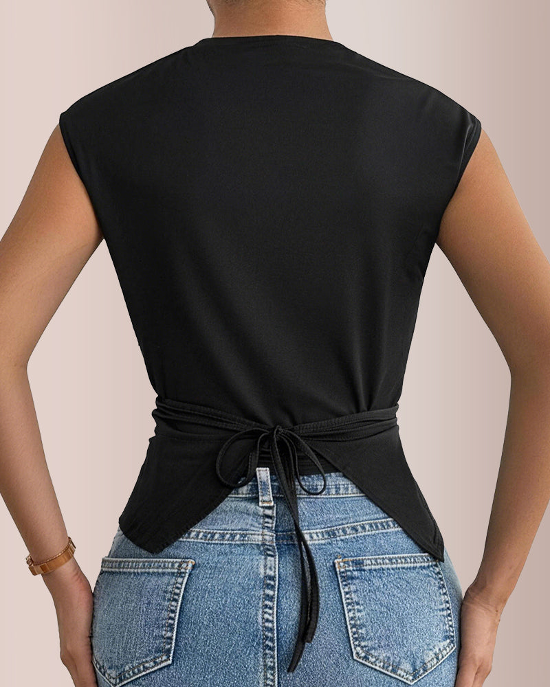 Curvvvy® Criss-Cross Wrap Crop Top