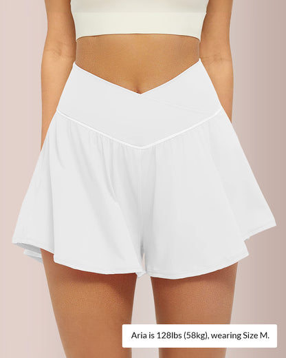 Curvvvy® Women's Flowy Crossover Skort