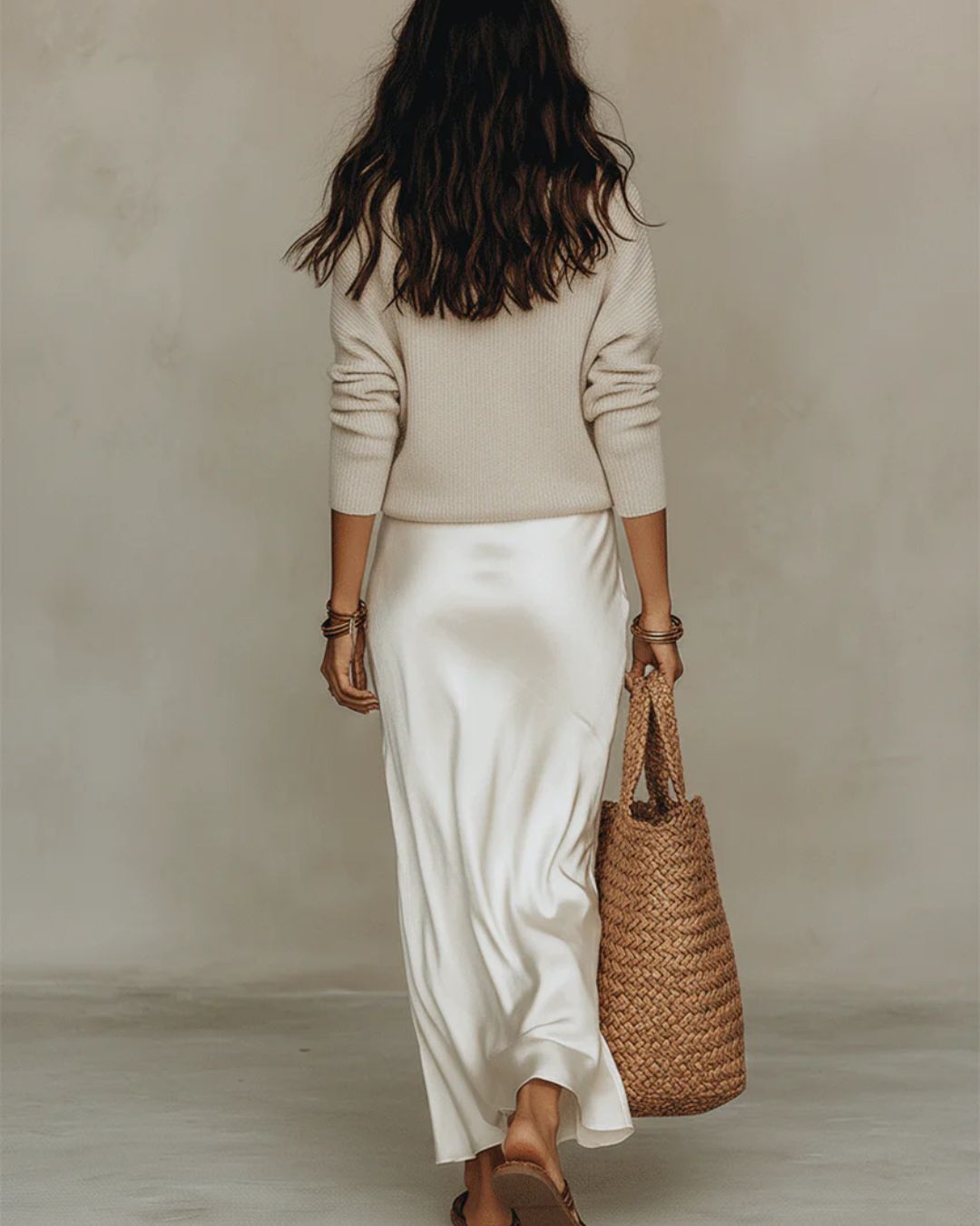 Curvvvy® Effortless Knit & Satin Midi Ensemble
