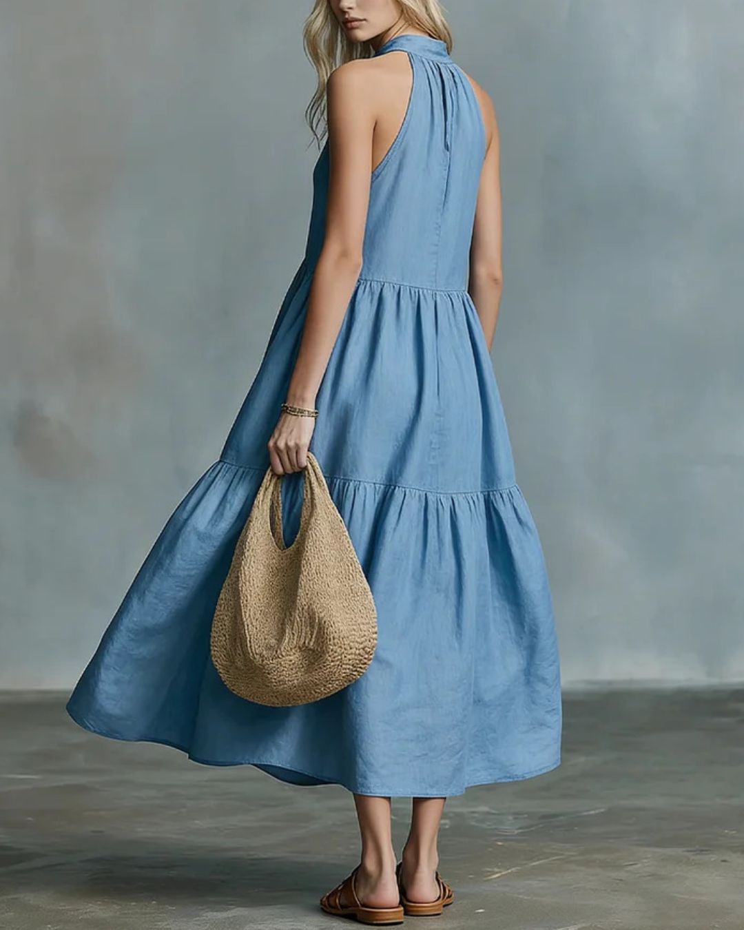 Curvvvy® Slimming Flowy Polly Linen Dress