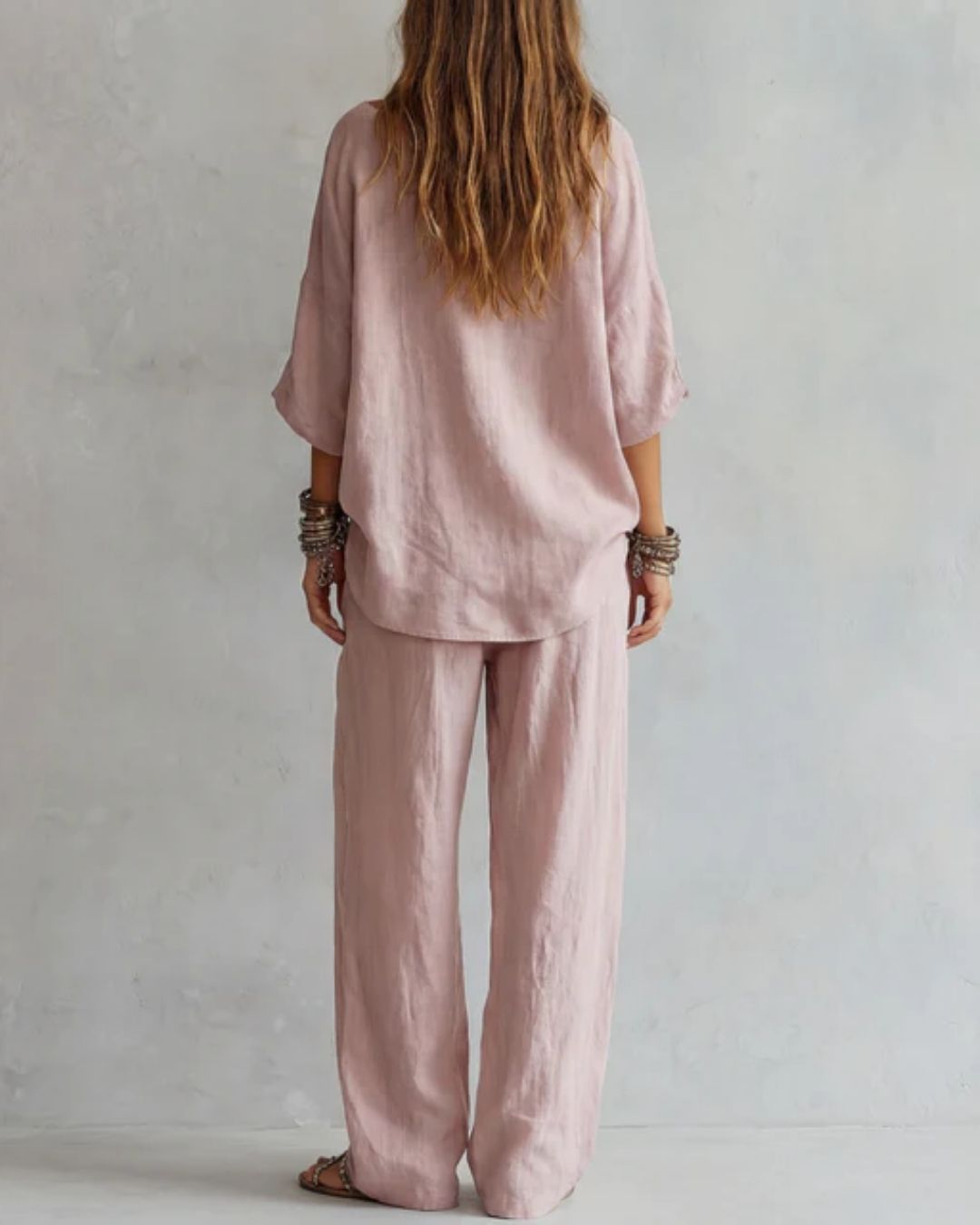 Curvvvy® Casual Linen Wide-leg Pants Set
