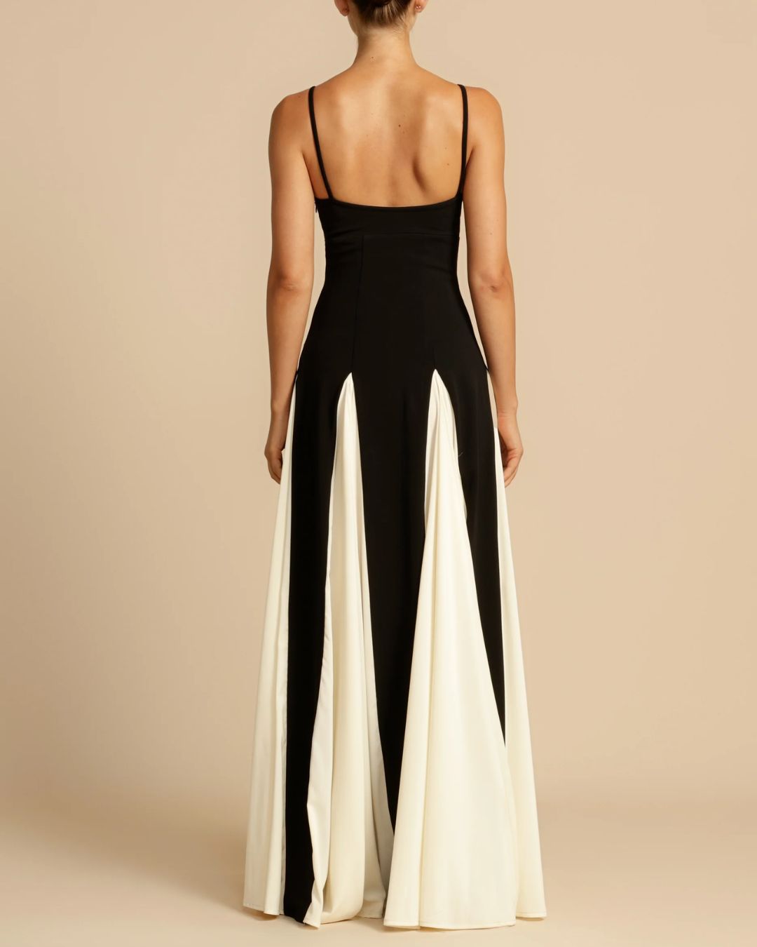 Curvvvy® Paloma A-Line Maxi Dress Contrast Panel Flowy Elegant Evening Dress
