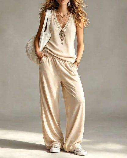 Curvvvy® BeCalm High-Rise Pleated Extra-Wide Leg Pant Updated Fabric