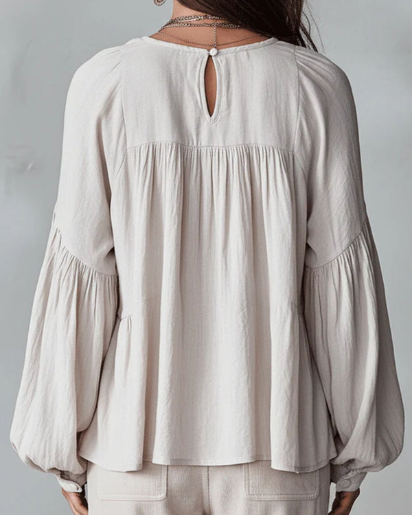 Curvvvy® Airy Vintage-Inspired Ruffle Soft Ruffle Bohemian Blouse