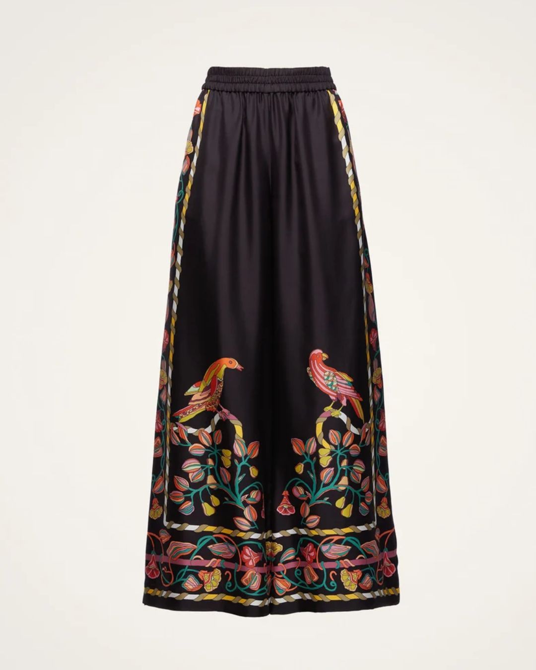 Curvvvy® Borboni Placée Nero Twill Blouse Vintage Baroque Print Elegant Flowy Set