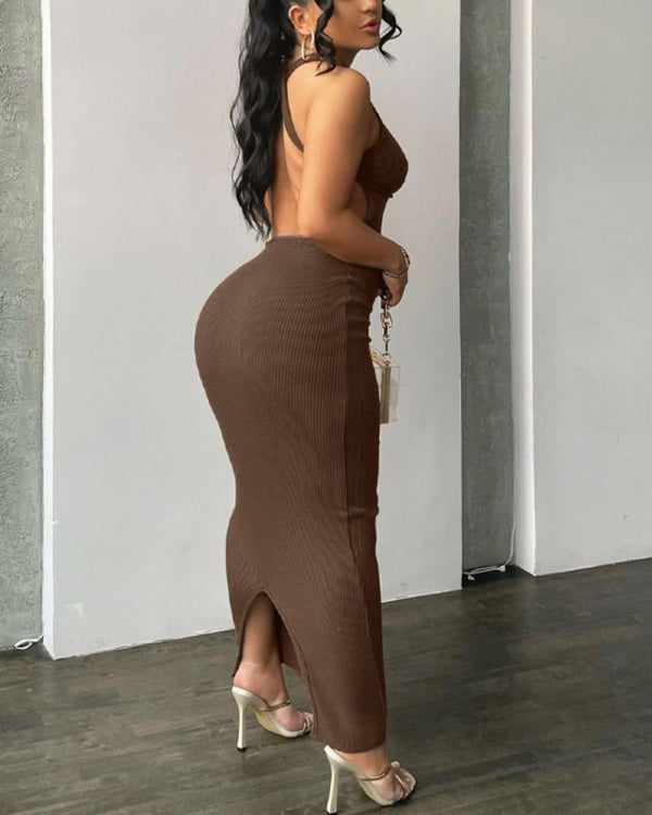 Curvvvy®  Backless Criss Cross Maxi