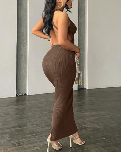 Curvvvy®  Backless Criss Cross Maxi