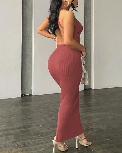 Curvvvy®  Backless Criss Cross Maxi